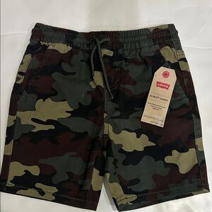 Kids Levi's Green and Brown Camouflage Shorts